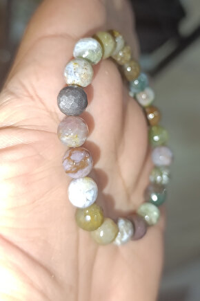 Hint Akik 8 mm Faset Kesim Doğaltaş Bileklik