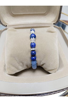 Doğal Taş Lapis&kuvars Taşı Bileklik