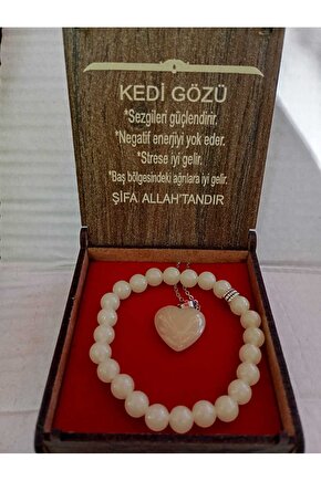 Kutulu Doğaltaş Kolye Bileklik Seti