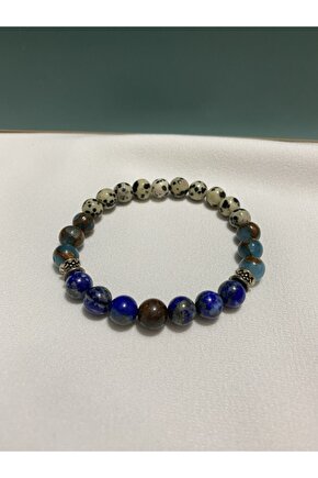 Lapis Lazuli Murano Kuvars Dalmaçyalı Jasper Doğal Taş Bileklik