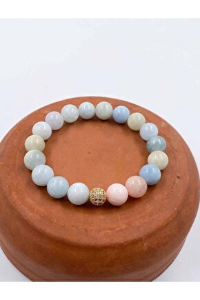 Morganit Bileklik 8 mm