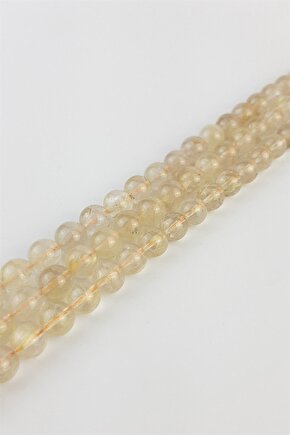 Altın Rutil Kuvars Doğal Taş 8 Mm 1 Dizi Helsinki