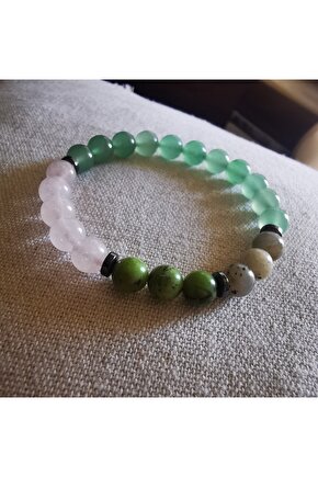 Kalp doğaltaş Bilekliği