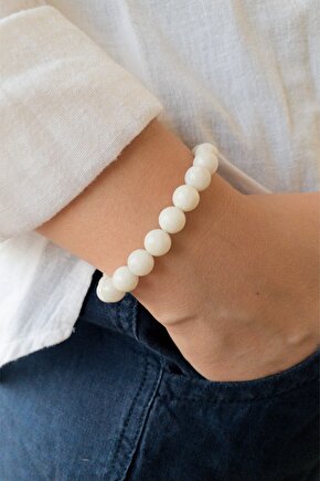 Doğal Ay Taşı Bileklik 2 Ve 6. Çakra , Yengeç Balık Ve Ikizler Burcu Denge Taşı