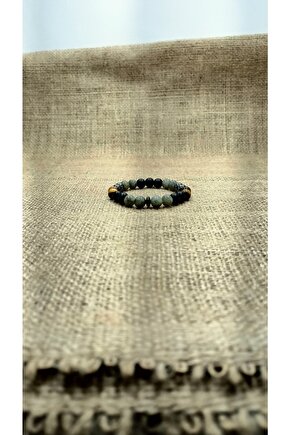 Karizma Bilekliği Labradorit Hematit Mat Oniks Kaplan Gözü Bileklik