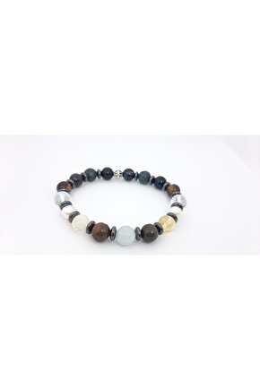 Antalya Ikizler Burcu Erkek Bileklik Doğal Taş Burç Bilekliği