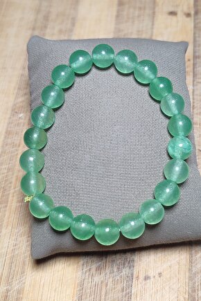 Yeşil Akik Yaşı Bileklik 8 Mm