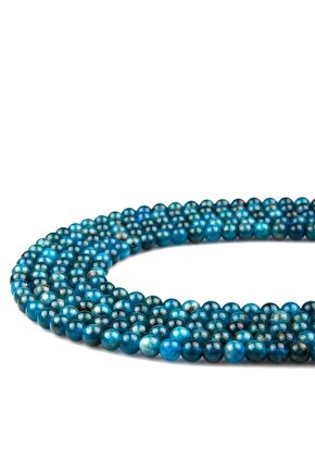 Apatit ( A Kalite ) Doğal Taş Dizi 8 Mm Küre Kesim