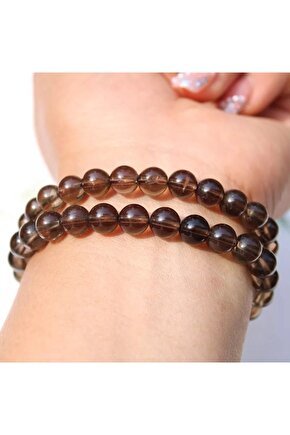 Doğal Kuvars Dumanlı Taşı Bileklik