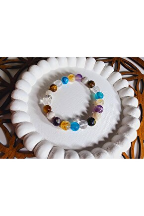 Gerçek Doğal Taş Gezegen ve Burçlar Bilekliği, Kadın ve Erkek Arkadaşa, Sevgiliye Hediye