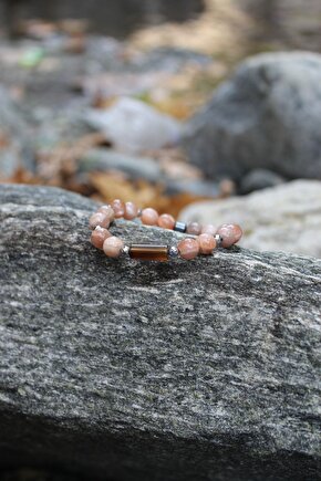 Güneştaşı Akik Ön Aksesuar Doğaltaş Bileklik