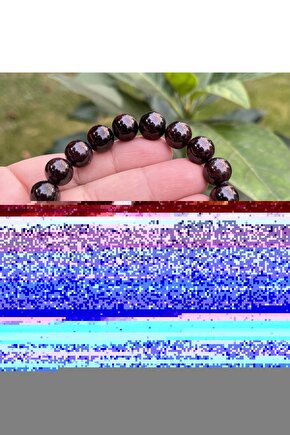 Lal Granat Doğal Taş Bileklik 10 MM