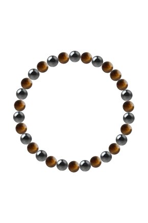 Özel Tasarım Kaplan Gözü , Hematit 8 MM Bileklik