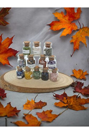 12 li Doğal Taş Tüp Set