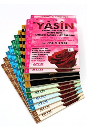 Ekonomik 10 Adet Yasin-i Şerif Türkçeli 80 Sayfa Orta Boy (17x24cm)