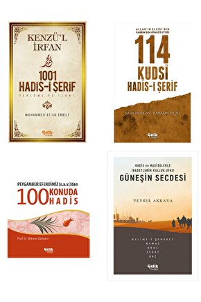 Hadis-i Şerif Seti-1001 Hadisi Şerif-114 Kudsi Hadisi Şerif-100konuda Hadis-güneşin Secdesi 4lü Set