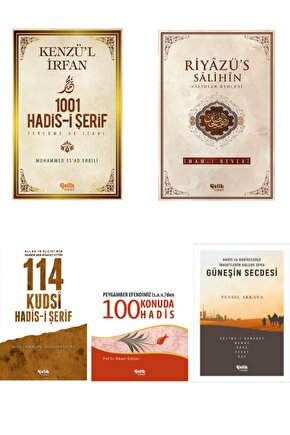 Hadis-i Şerif Seti-riyazüs Salihin-1001 Hadisi Şerif-114 Kudsi Hadisi Şerif-güneşin Secdesi 5li Set