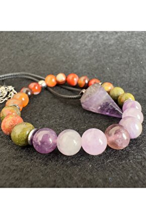 Çakra Doğaltaş bileklik kolye seti