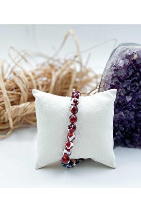 Tibet Akik Doğal Taş Bileklik 8 Mm Küre Kesim