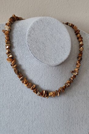 Sertifikalı Jasper Kırıktaş Doğaltaş Kolye