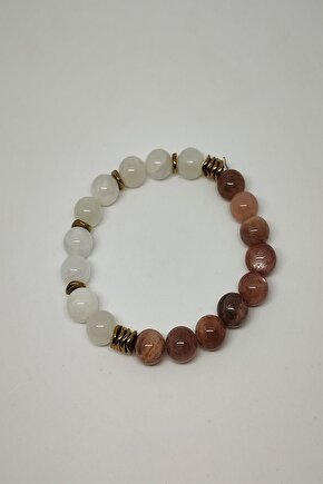 Sertifikalı Ay Taşı, Güneş Taşı, Hematit Doğaltaş Bileklik