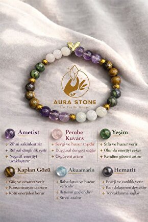 AuraStone Aura AntiStress Doğal Taş Stres ve Kaygı Bilekliği