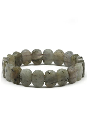 Gerçek Labradorit Taşı Doğal Taş Roleks Bileklik 20 Cm