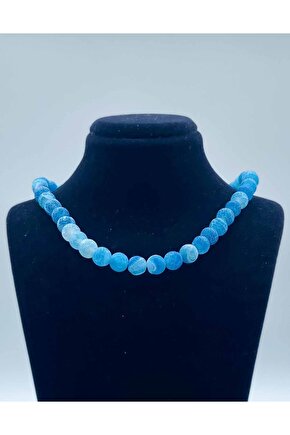 Akik Doğal Taş Kolye 8 Mm