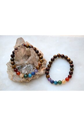 Çift Kombini Bileklik - 8mm Çakra Bilekliği Sevgili Kombini