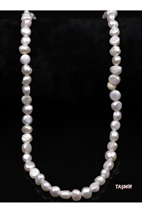 İnci Doğal Taş Kolye 6 mm Şekilsiz Kesim