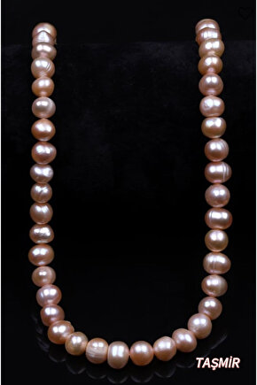 Pembe İnci Doğal Taş Kolye 7 mm