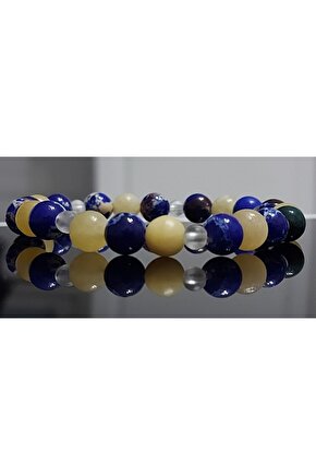 Doğaltaş Sarı Lacivert Bileklik