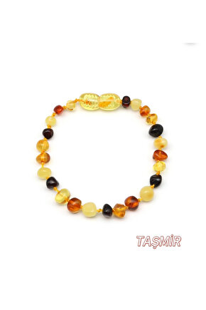 Damla Kehribar Bebek Bilekliği 14 CM