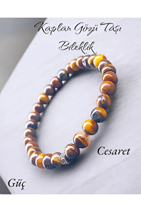 Doğal Taş Kaplan Gözü Taşı Bileklik