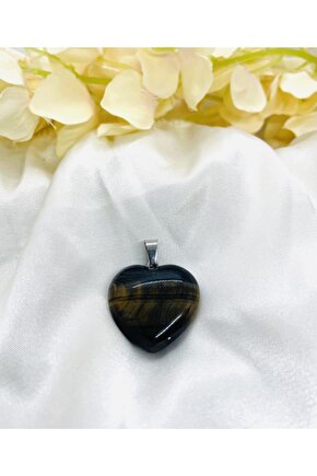 Orijinal Kaplangözü Doğaltaş Kalpli Kolye Ucu