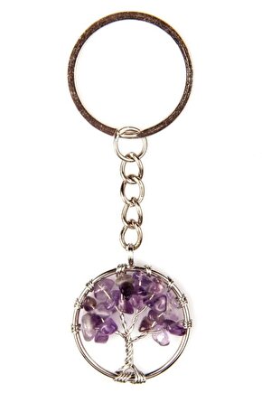 Sertifikalı Ametist Doğal Taş Anahtarlık