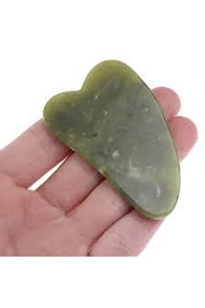 Yeşim Doğal Taşı Kalpli Yüz Ve Vücut Gua Sha Masaj Aleti