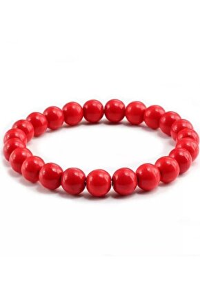 Kırmızı Mercan Doğaltaş Bileklik