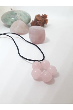 Pembe Kuvars Kolye Ucu