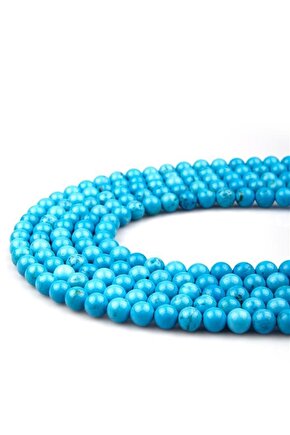 Turkuaz Doğal Taş Dizi 8 Mm Küre Kesim