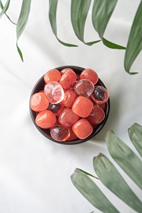 Çilek Kuvars Tamburlanmış Tımbıl Taş