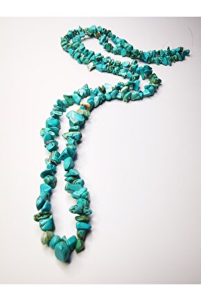 Turkuaz kırıktaş doğaltaş dizi kolye