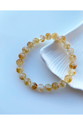 Sitrin Doğal Taş Bileklik 8mm