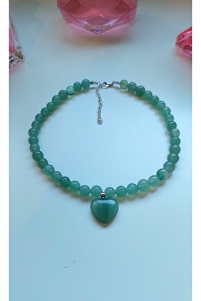 AVENTURİN 8MM DOĞAL TAŞ KOLYE