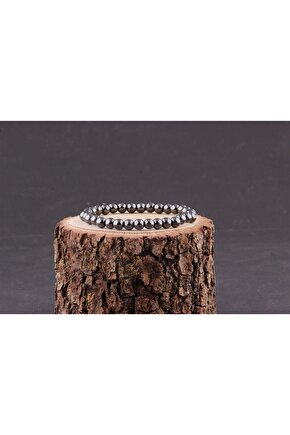 Hematit Doğal Taş Bileklik 6 mm