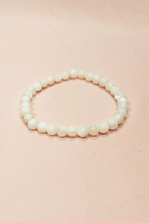 Sedef Doğal Taş Bileklik Kutulu