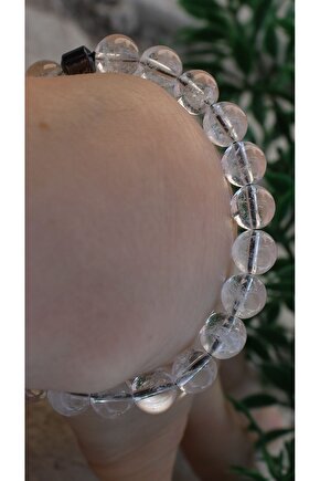 Kristal Kuvars Doğaltaş 8 Mm Küre Kesim Bileklik