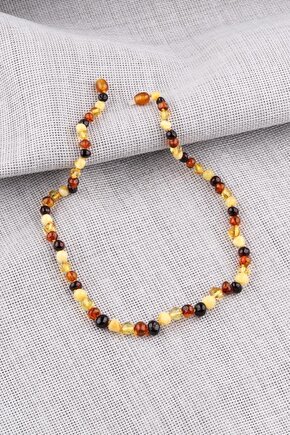 Bebek Kehribar Sıralı Kolye Model 2