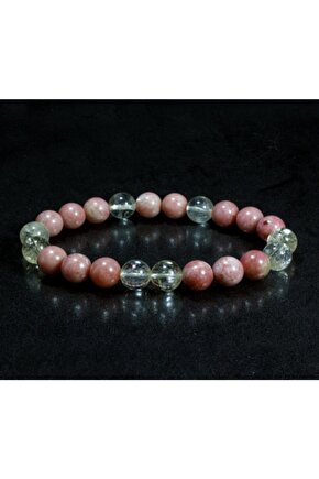 Doğal Taş Rodonit - Sitrin Taşı (depresyon Anksiyete Bilekliği)