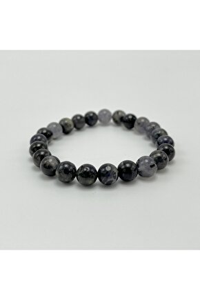 SERTİFİKALI Anjelit Obsidyen Doğal Taş Makrome Bileklik